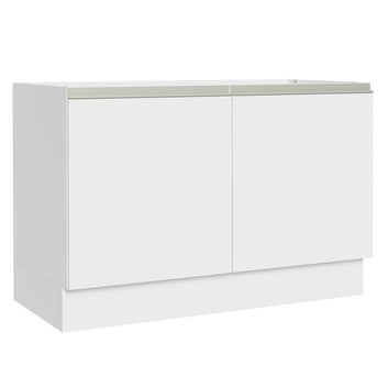Balcão Gabinete de Pia 120 x 60 cm 2 Portas (Sem Tampo) Branco Glamy Madesa