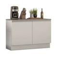Balcão Gabinete Madesa Glamy 120 x 60 cm 2 Portas (Com Tampo) Branco