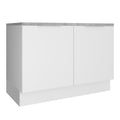 Balcão Gabinete Madesa Stella 120 x 60 cm 2 Portas (Com Tampo) Branco