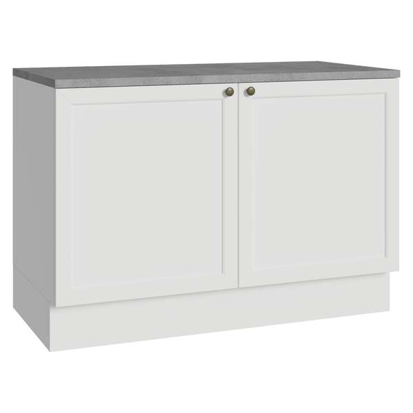 Balcão de Cozinha 120 x 60 cm 2 Portas (Com Tampo) Branco Vik Madesa
