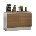 Balcão Gabinete Madesa Glamy 120 x 60 cm 2 Portas (Com Tampo) Branco/Rustic