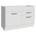 Balcão Gabinete de Pia 120 x 60 cm 1 Porta 2 Gavetas Branco (Sem Tampo) Agata Madesa