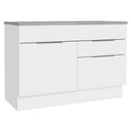Balcão Cozinha 120 x 60 cm 1 Portas e 2 Gavetas (Com Tampo) Branco Stella Madesa