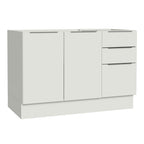 Balcão Gabinete de Pia Madesa Stella 120 x 60 cm 2 Portas e 3 Gavetas (Sem Tampo) Branco