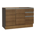 Balcão Gabinete de Pia Madesa Glamy 120 x 60 cm 2 Portas e 3 Gavetas (Sem Tampo) Rustic