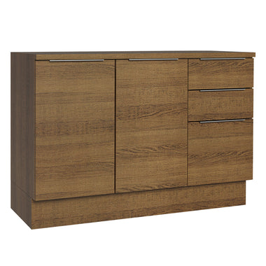 Balcão Cozinha 120 x 60 cm 2 Portas e 3 Gavetas (Com Tampo) Rustic Stella Madesa