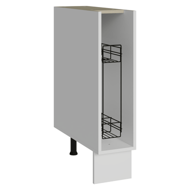 Balcão Porta-Temperos 20 x 60 cm (Sem Tampo) para Cozinhas Branco Madesa