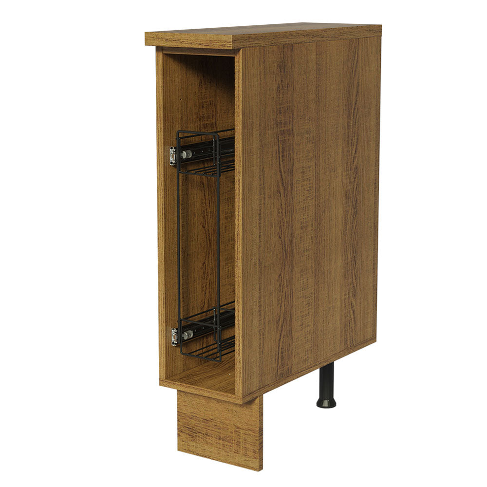 Balcão Porta-Temperos 20 x 60 cm (Com Tampo) para Cozinhas Rustic Madesa