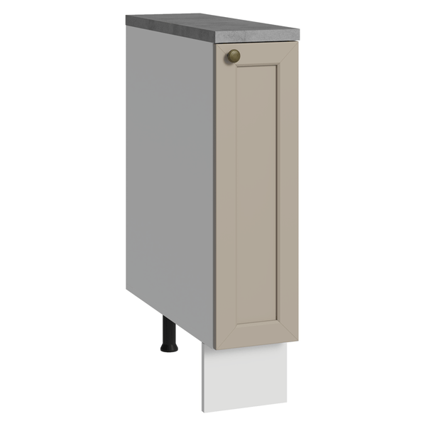 Balcão Porta-Temperos 20x60 cm 1 Porta (Com Tampo) Branco/Crema Vik Madesa