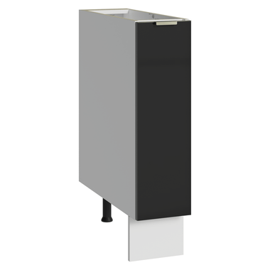 Balcão Porta-Temperos 20 x 60 cm 1 Porta (Sem Tampo) Branco/Preto Lux Madesa