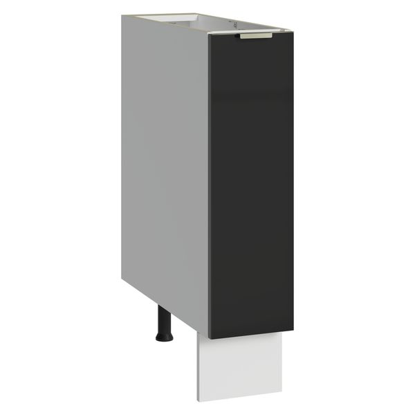 Balcão Porta-Temperos 20 x 60 cm 1 Porta (Sem Tampo) Branco/Preto Lux Madesa