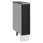 Balcão Porta-Temperos 20x60 cm 1 Porta (Com Tampo) Branco/Preto Vik Madesa