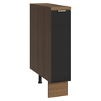 Balcão Porta-Temperos 20 x 60 cm 1 Porta (Com Tampo) Rustic/Preto Lux Madesa