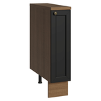 Balcão Porta-Temperos 20x60 cm 1 Porta (Com Tampo) Rustic/Preto Vik Madesa