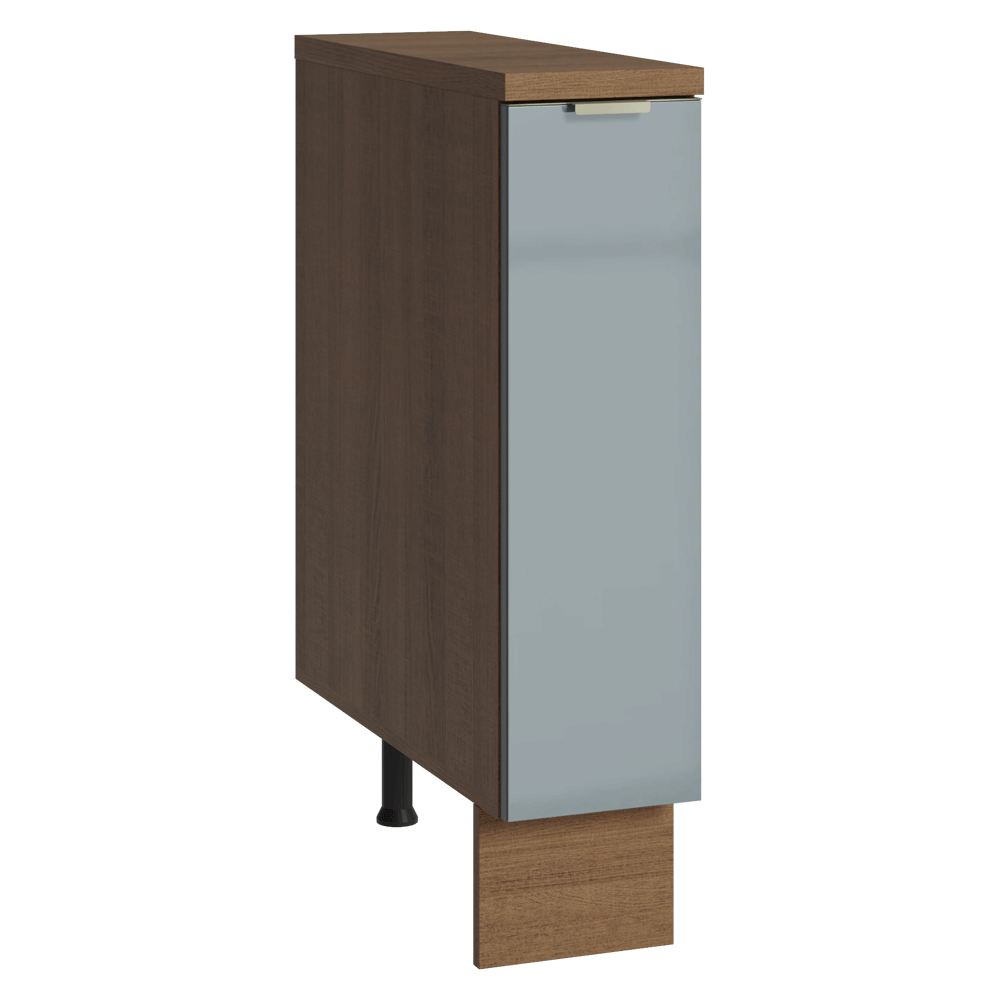Balcão Porta-Temperos 20 x 60 cm 1 Porta (Com Tampo) Rustic/Cinza Lux Madesa