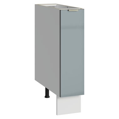 Balcão Porta-Temperos 20 x 60 cm 1 Porta (Sem Tampo) Branco/Cinza Lux Madesa