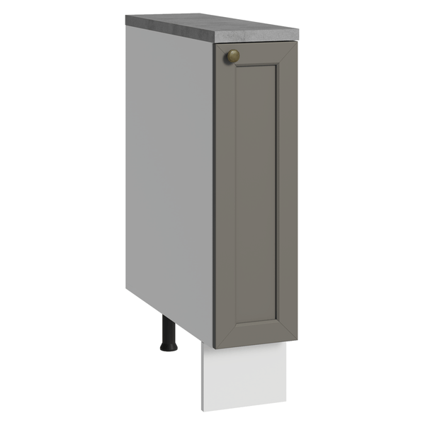 Balcão Porta-Temperos 20x60 cm 1 Porta (Com Tampo) Branco/Cinza Vik Madesa