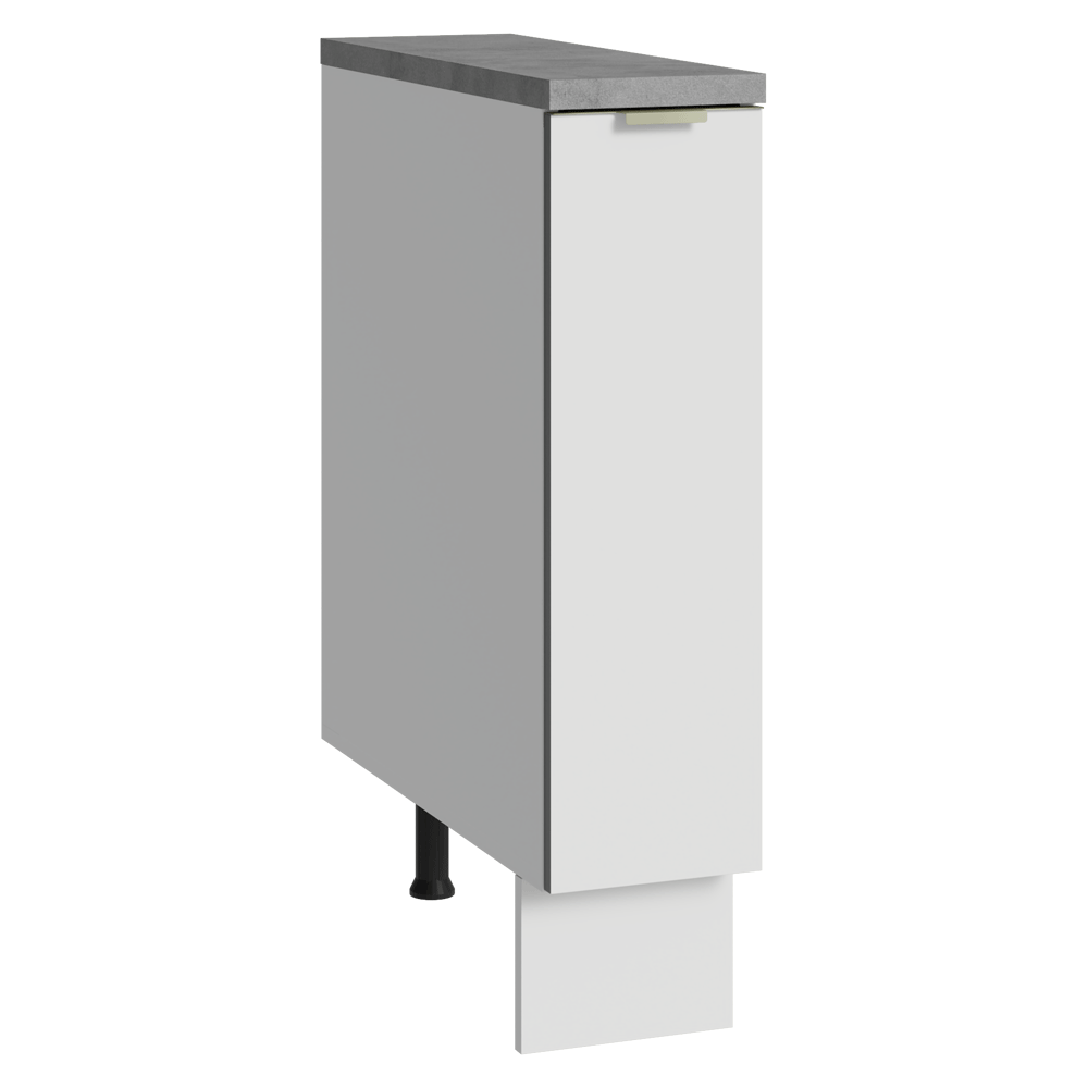 Balcão Porta-Temperos 20 x 60 cm 1 Porta (Com Tampo) Branco Veludo Lux Madesa