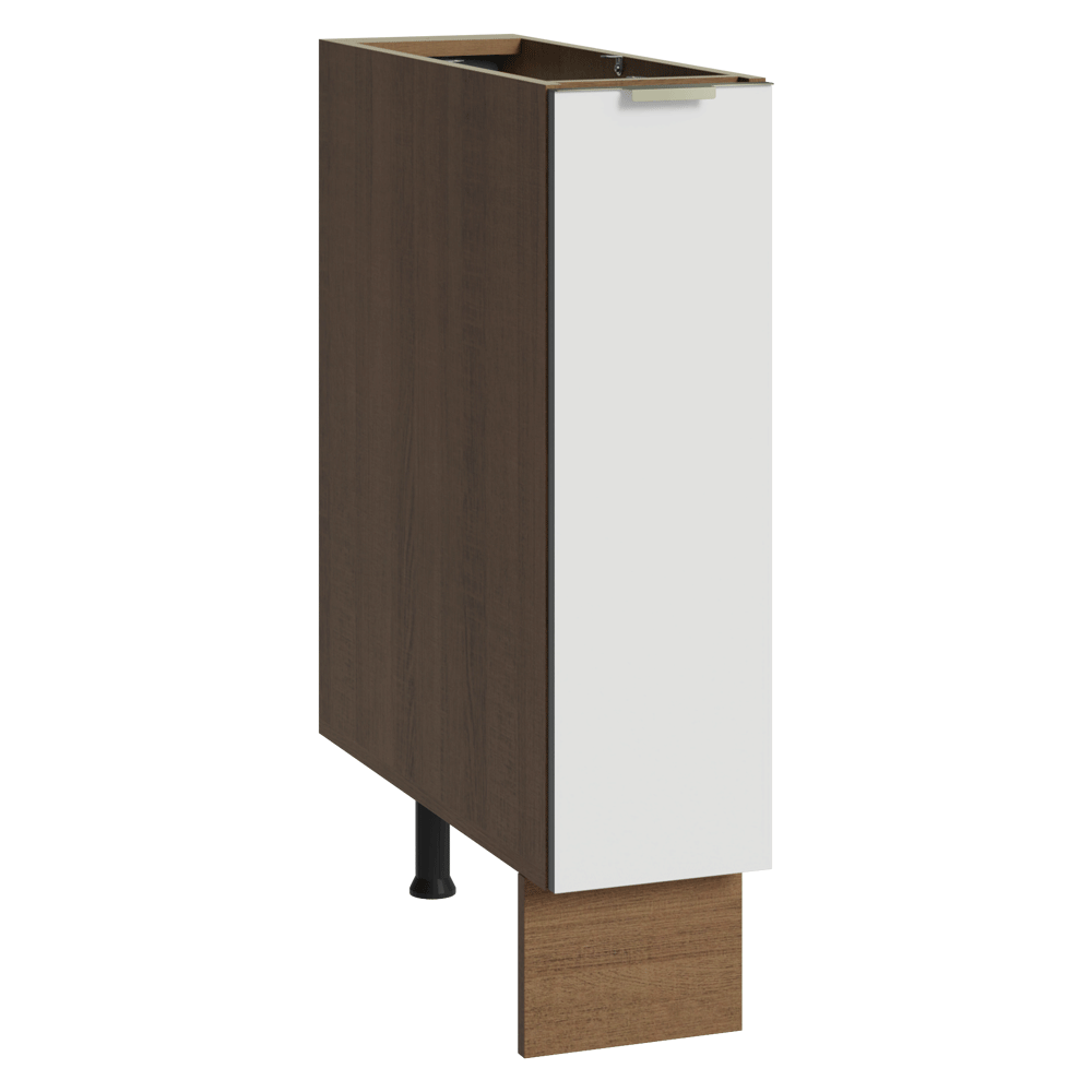 Balcão Porta-Temperos 20 x 60 cm 1 Porta (Sem Tampo) Rustic/Branco Veludo Lux Madesa