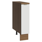 Balcão Porta-Temperos 20 x 60 cm 1 Porta (Com Tampo) Rustic/Branco Veludo Lux Madesa