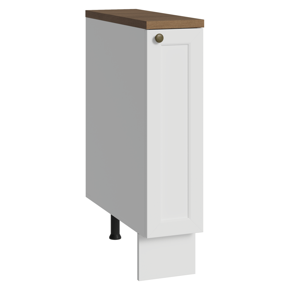 Balcão Porta-Temperos 20x60 cm 1 Porta (Com Tampo) Branco/Rustic Vik Madesa