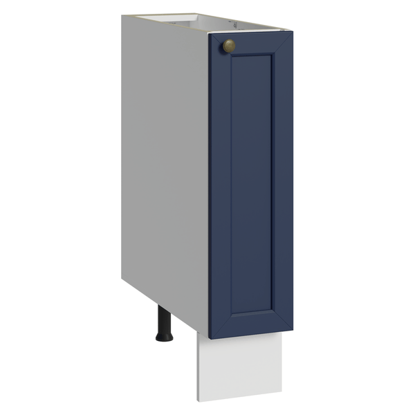 Balcão Porta-Temperos 20x60 cm 1 Porta (Sem Tampo) Branco/Azul Vik Madesa