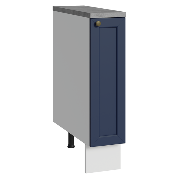Balcão Porta-Temperos 20x60 cm 1 Porta (Com Tampo) Branco/Azul Vik Madesa
