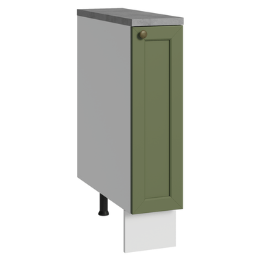 Balcão Porta-Temperos 20x60 cm 1 Porta (Com Tampo) Branco/Verde Vik Madesa