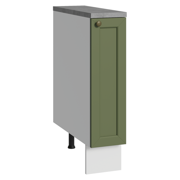 Balcão Porta-Temperos 20x60 cm 1 Porta (Com Tampo) Branco/Verde Vik Madesa