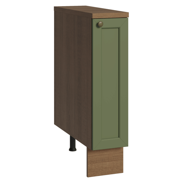 Balcão Porta-Temperos 20x60 cm 1 Porta (Com Tampo) Rustic/Verde Vik Madesa
