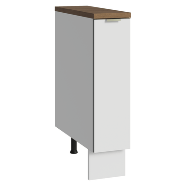 Balcão Porta-Temperos 20 x 60 cm 1 Porta (Com Tampo) Branco Veludo/ Rustic Lux Madesa