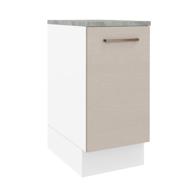 Balcão 35 x 60 cm 1 Porta (Com Tampo) Branco/Crema Agata Madesa