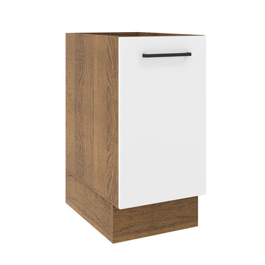 Balcão Madesa Agata 35 x 60 cm 1 Porta (Sem Tampo) Rustic/Branco