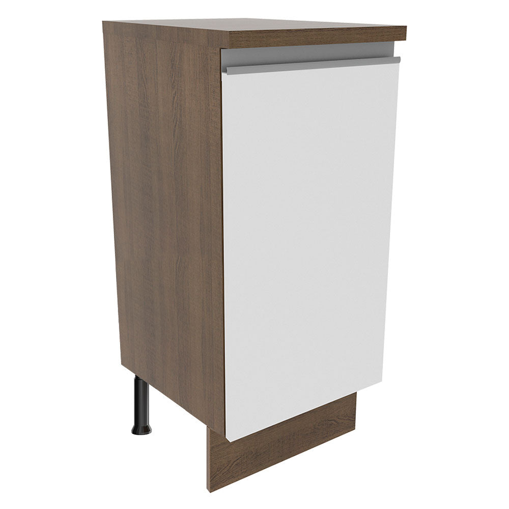 Balcão Madesa Glamy 35 x 60 cm 1 Porta (Com Tampo) Rustic/Branco