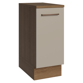Balcão 35 x 60 cm 1 Porta (Com Tampo) Rustic/Crema Agata Madesa