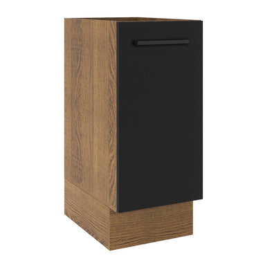 Balcão Madesa Agata 35 x 60 cm 1 Porta (Sem Tampo) Rustic/Preto