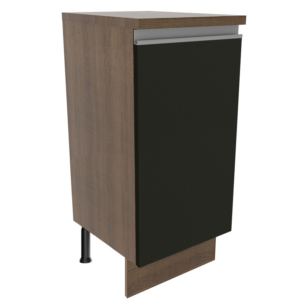 Balcão Madesa Glamy 35 x 60 cm 1 Porta (Com Tampo) Rustic/Preto