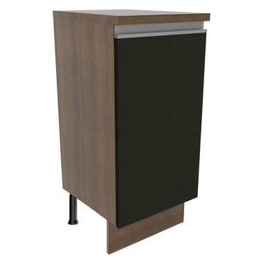 Balcão Madesa Glamy 35 x 60 cm 1 Porta (Com Tampo) Rustic/Preto