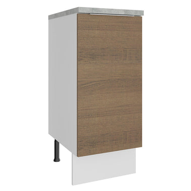 Balcão Madesa Stella 35 x 60 cm 1 Porta (Com Tampo) Branco/Rustic