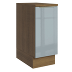 Balcão 35 x 60 cm 1 Porta (Com Tampo) Rustic/Cinza Lux Madesa