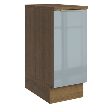 Balcão 35 x 60 cm 1 Porta (Com Tampo) Rustic/Cinza Lux Madesa