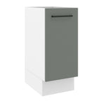 Balcão Madesa Agata 35 x 60 cm 1 Porta (Sem Tampo) Branco/Cinza