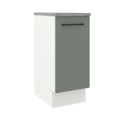 Balcão Madesa Agata 35 x 60 cm 1 Porta (Com Tampo) Branco/Cinza