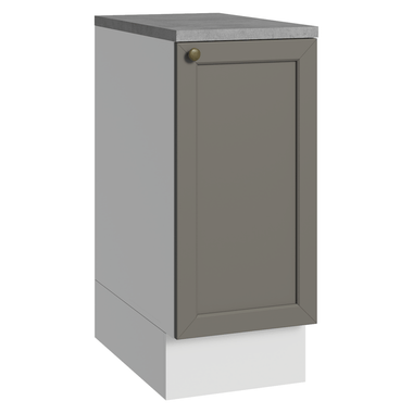 Balcão de Cozinha 35 x 60 cm 1 Porta (Com Tampo) Branco/Cinza Vik Madesa
