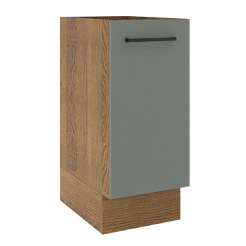 Balcão Madesa Agata 35 x 60 cm 1 Porta (Sem Tampo) Rustic/Cinza