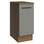 Balcão Madesa Agata 35 x 60 cm 1 Porta (Com Tampo) Rustic/Cinza