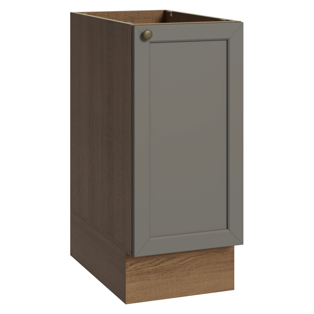 Balcão de Cozinha 35 x 60 cm 1 Porta (Sem Tampo) Rustic/Cinza Vik Madesa