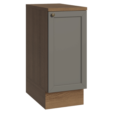 Balcão de Cozinha 35 x 60 cm 1 Porta (Com Tampo) Rustic/Cinza Vik Madesa
