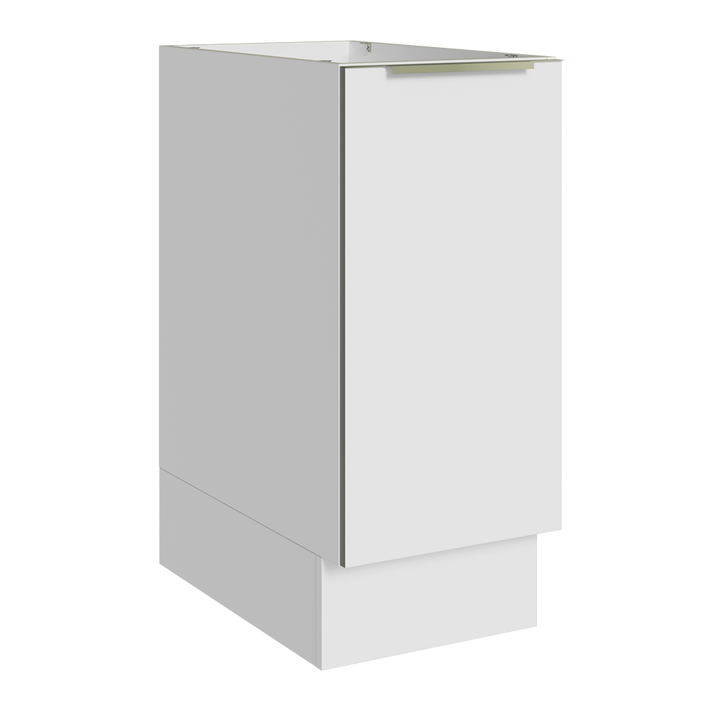 Balcão de Cozinha 35 x 60 cm 1 Porta (Sem Tampo) Branco/Branco Veludo Lux Madesa