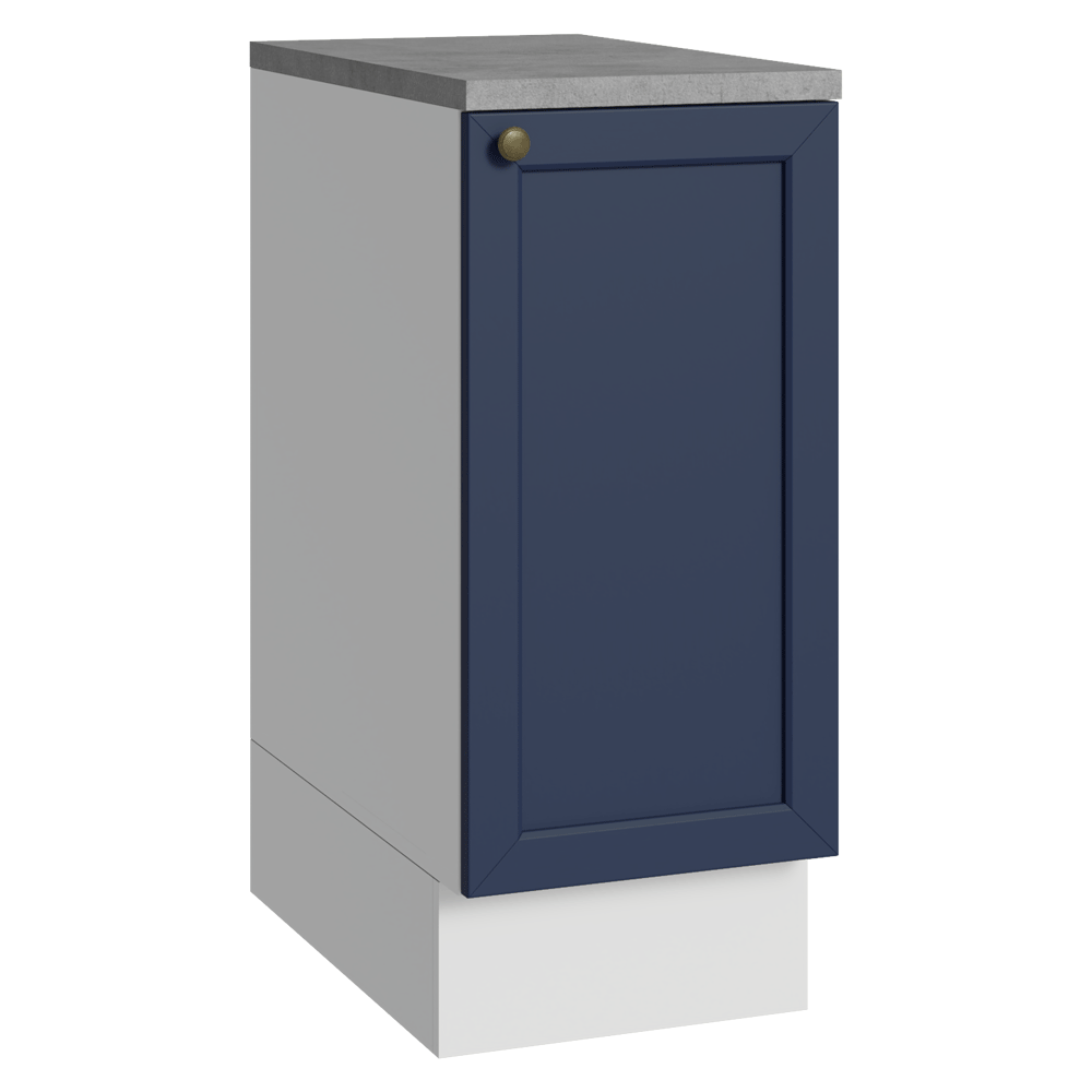 Balcão de Cozinha 35 x 60 cm 1 Porta (Com Tampo) Branco/Azul Vik Madesa